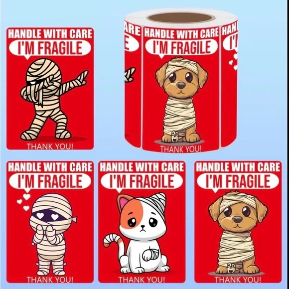 Fragile Stickers - Roll of 150 - Picture 1 of 5